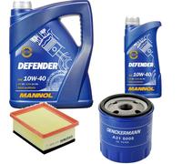 DENCKERMANN Controllo Set MANNOL 10W-40 6L Per Citroën Berlingo Kasten 2.0