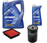 DENCKERMANN Controllo Set MANNOL 10W-40 6L Per Nissan Note 1.4 Micra II 1.0I