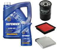 DENCKERMANN Controllo Set MANNOL 10W-40 6L Per Nissan Note 1.4 Micra III 1.2