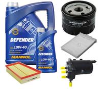 DENCKERMANN Controllo Set MANNOL 10W-40 6L Per Renault Megane II Kombi 1.5