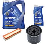 DENCKERMANN Controllo Set MANNOL 10W-40 6L Per Renault Twingo II 1.2 16V Clio