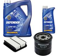 DENCKERMANN Controllo Set MANNOL 10W-40 6L Per Suzuki Baleno Schrägheck 1.3i