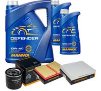 DENCKERMANN Controllo Set MANNOL 10W-40 7L Per Audi A1 Sportback 1.0 TFSI