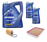 DENCKERMANN Controllo Set MANNOL 10W-40 7L Per Audi A1 Sportback 1.8 TFSI