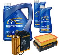 DENCKERMANN Controllo Set MANNOL 10W-40 7L Per Audi A3 Sportback 1.8 TFSI S3