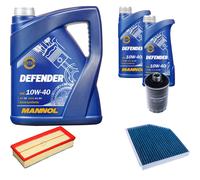 DENCKERMANN Controllo Set MANNOL 10W-40 7L Per Audi A4 Avant 1.8 TFSI 2.0