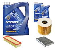 Denckermann Controllo Set mannol 10W-40 7L per Citroën C3 Bagno I 1.4i