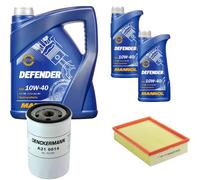 DENCKERMANN Controllo Set MANNOL 10W-40 7L Per Ford Escort V Cabriolet 1.6