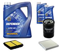 DENCKERMANN Controllo Set MANNOL 10W-40 7L Per Honda Civic VI Fastback 1.4i