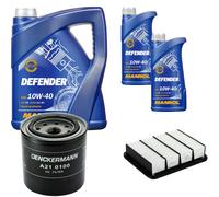 DENCKERMANN Controllo Set MANNOL 10W-40 7L Per Mitsubishi Space Runner 2.0