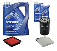 DENCKERMANN Controllo Set MANNOL 10W-40 7L Per Nissan Note 1.4 Micra III 1.2