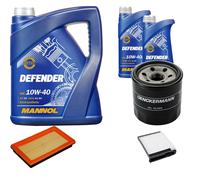 DENCKERMANN Controllo Set MANNOL 10W-40 7L Per Nissan Tiida Schrägheck 1.6