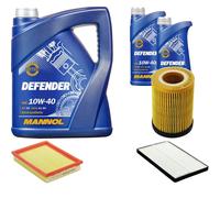 DENCKERMANN Controllo Set MANNOL 10W-40 7L Per Opel Corsa B 1.0I 12V 1.2I 16V