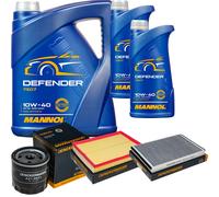 DENCKERMANN Controllo Set MANNOL 10W-40 7L Per Opel Zafira A 1.8 16V 2.0 OPC