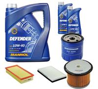 DENCKERMANN Controllo Set MANNOL 10W-40 7L Per Peugeot 405 I 1.8 Turbo D 1.9