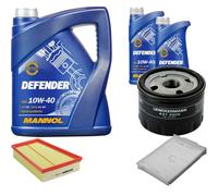 DENCKERMANN Controllo Set MANNOL 10W-40 7L Per Renault Megane II Kombi 1.6
