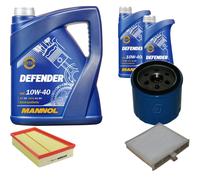 DENCKERMANN Controllo Set MANNOL 10W-40 7L Per Renault Scénic II 1.5 DCI