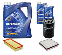 DENCKERMANN Controllo Set MANNOL 10W-40 7L Per VW Golf II 1.6 D Jetta