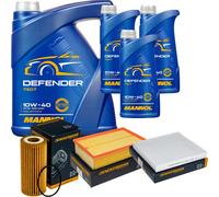 DENCKERMANN Controllo Set MANNOL 10W-40 8L Per Audi A3 Sportback 1.8 TFSI S3