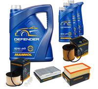 DENCKERMANN Controllo Set MANNOL 10W-40 8L Per Peugeot 307 Break 2.0 HDi 135
