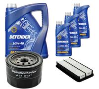 DENCKERMANN Controllo Set MANNOL 10W-40 8L Per Toyota Corolla Liftback 2.0 D
