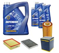 DENCKERMANN Controllo Set MANNOL 10W-40 9L Per Audi A4 Cabriolet 3.2 FSI