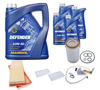 DENCKERMANN Controllo Set MANNOL 10W-40 9L Per Mercedes M-Klasse ML 350