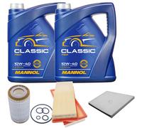 DENCKERMANN Controllo Set MANNOL Classic 10W-40 10L Per Mercedes E-Klasse CLS