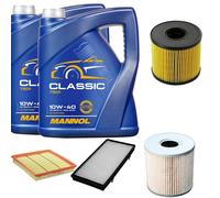 DENCKERMANN Controllo Set MANNOL Classic 10W-40 10L Per Opel Vivaro Kasten