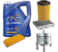 DENCKERMANN Controllo Set MANNOL Classic 10W-40 5L Per Audi A3 Sportback S3