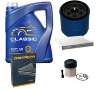 DENCKERMANN Controllo Set MANNOL Classic 10W-40 5L Per Dacia Logan MCV II