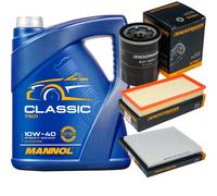 DENCKERMANN Controllo Set MANNOL Classic 10W-40 5L Per Fiat Stilo 1.4 16V