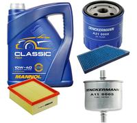 DENCKERMANN Controllo Set MANNOL Classic 10W-40 5L Per Peugeot 206 1.4i