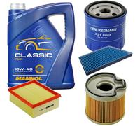 DENCKERMANN Controllo Set MANNOL Classic 10W-40 5L Per Peugeot 206 2.0