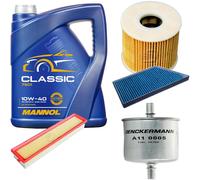 DENCKERMANN Controllo Set MANNOL Classic 10W-40 5L Per Peugeot 206 CC 1.6