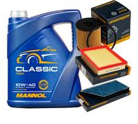 DENCKERMANN Controllo Set MANNOL Classic 10W-40 5L Per Peugeot 206 CC 1.6