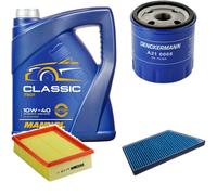 DENCKERMANN Controllo Set MANNOL Classic 10W-40 5L Per Peugeot 206 CC 2.0