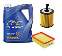 DENCKERMANN Controllo Set MANNOL Classic 10W-40 5L Per Peugeot 307 1.6 16V