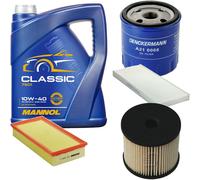 DENCKERMANN Controllo Set MANNOL Classic 10W-40 5L Per Peugeot 807 2.2 HDi