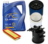 DENCKERMANN Controllo Set MANNOL Classic 10W-40 5L Per Renault Kangoo 1.9