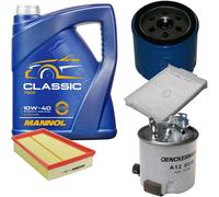 DENCKERMANN Controllo Set MANNOL Classic 10W-40 5L Per Renault Megane II