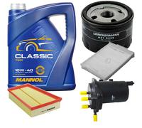 DENCKERMANN Controllo Set MANNOL Classic 10W-40 5L Per Renault Megane II