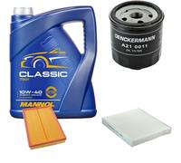 DENCKERMANN Controllo Set MANNOL Classic 10W-40 5L Per VW Fox 1.4