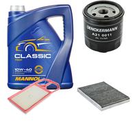 DENCKERMANN Controllo Set MANNOL Classic 10W-40 5L Per VW Golf IV 1.4 16V