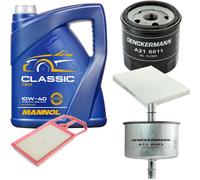 DENCKERMANN Controllo Set MANNOL Classic 10W-40 5L Per VW Lupo 1.4 16V Polo