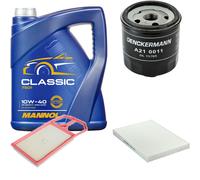 DENCKERMANN Controllo Set MANNOL Classic 10W-40 5L Per VW Lupo 1.4 16V Polo