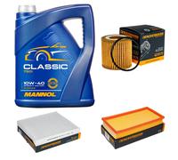 DENCKERMANN Controllo Set MANNOL Classic 10W-40 5L Per VW Polo 1.2 12V Seat