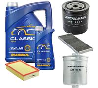DENCKERMANN Controllo Set MANNOL Classic 10W-40 6L Per Audi 80 Avant 2.6