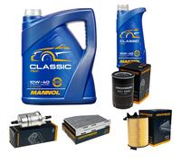 DENCKERMANN Controllo Set MANNOL Classic 10W-40 6L Per Audi A3 Sportback 1.6