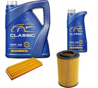 DENCKERMANN Controllo Set MANNOL Classic 10W-40 6L Per Audi A3 Sportback S3